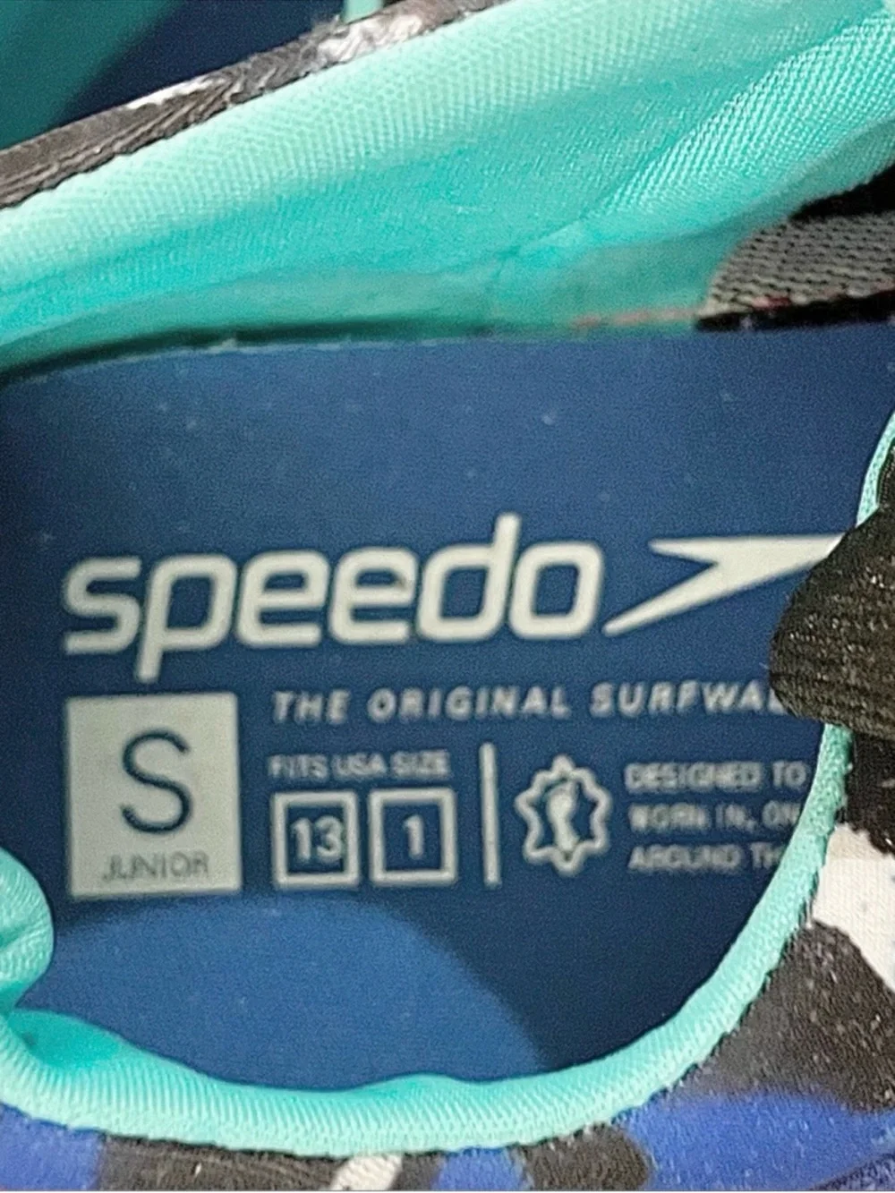 🆕-Speedo Junior Aqua-skimmer Water Shoes - Black Size: Fits Kids Shoe 13-1